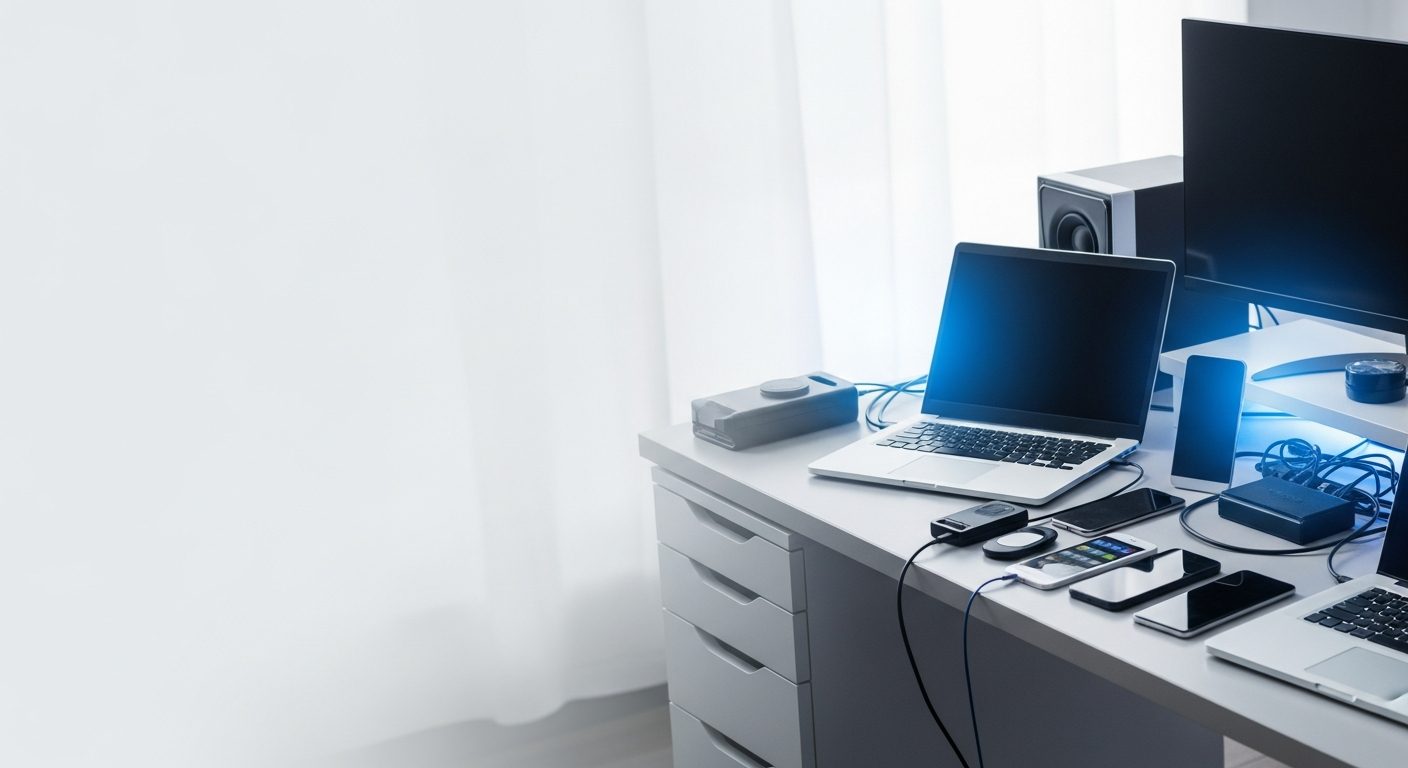 Laptop resistente de uso rudo sobre mesa de trabajo